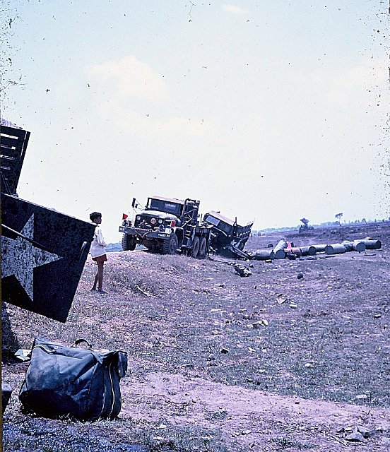 truck hit a mine